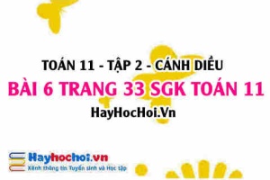 Bài 6 trang 33 Toán 11 tập 2 Cánh Diều